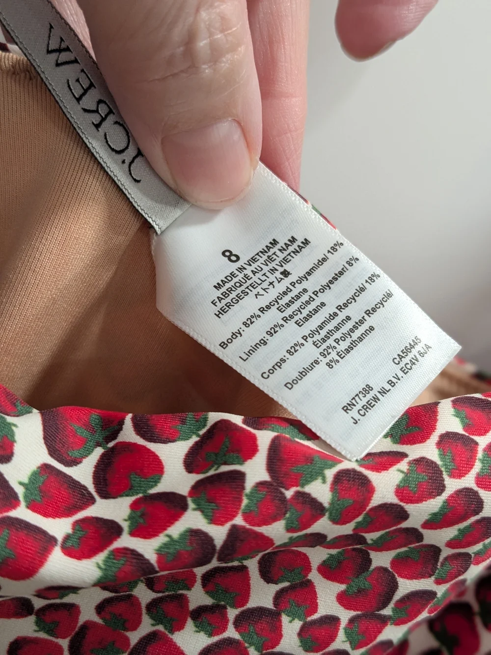 J. Crew Red Heart-Print One-Piece Swimsuit